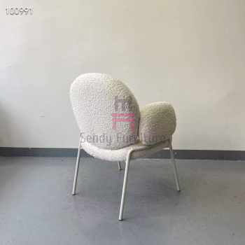 Modern Boucle Upholstered Dining Chair with Detachable Frame for Commercial & Home Use