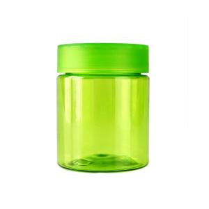 Pot résistant du 4oz de pot d'enfant de plastique vert transparent d'ANIMAL