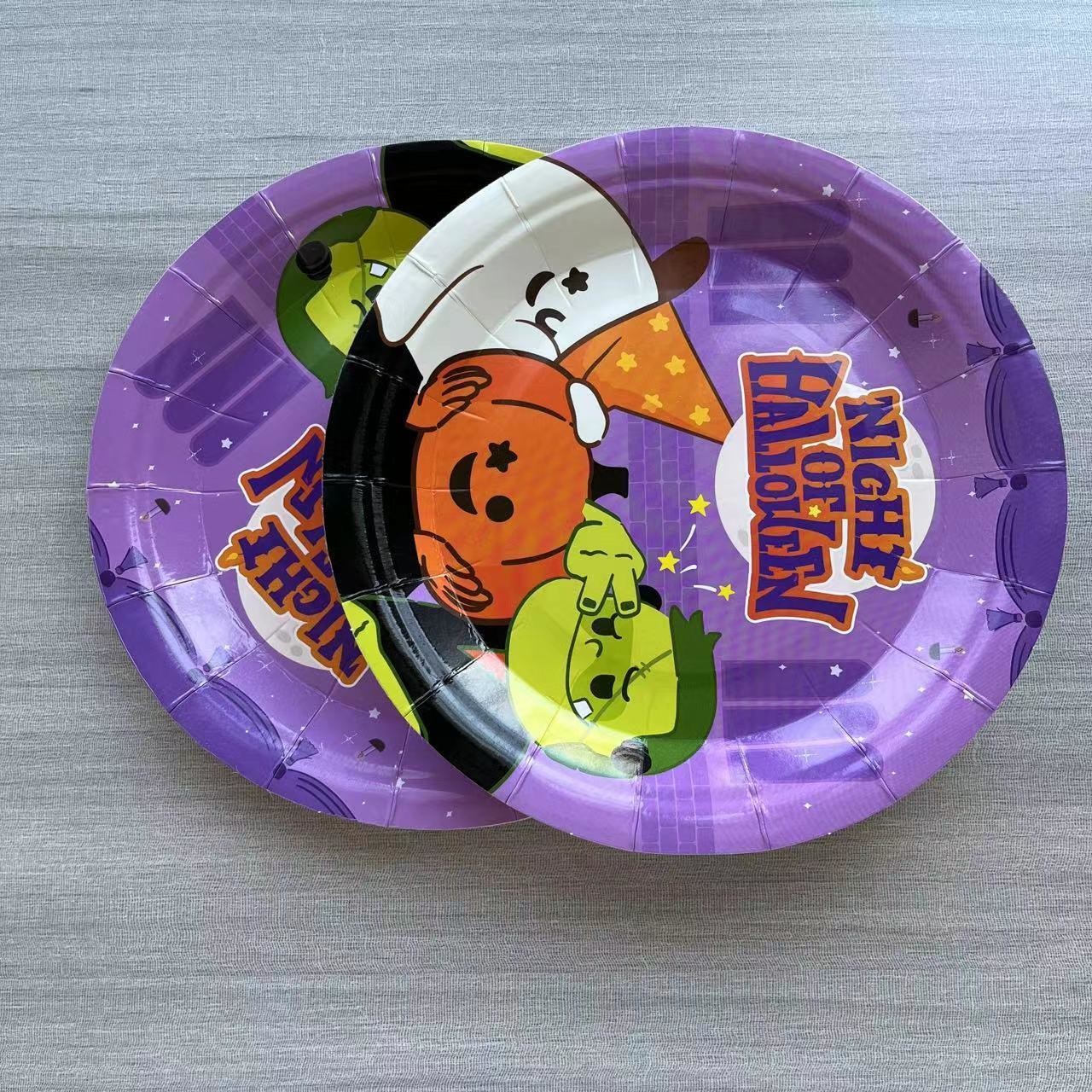 Paper Plate and Plate 9inch Round Disposable Plate 300GSM Eco-Friendly Customizable