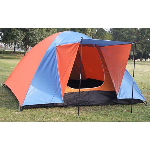 Double Layer Camping Mountain Tent Waterproof Oxford Fabric 3-4 people