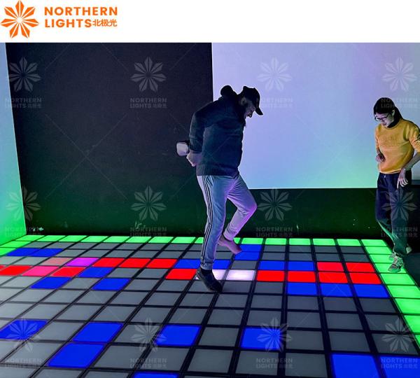 LED Terraço de Dança Parede de azulejos e piso Jumping Grid Interativo jogo