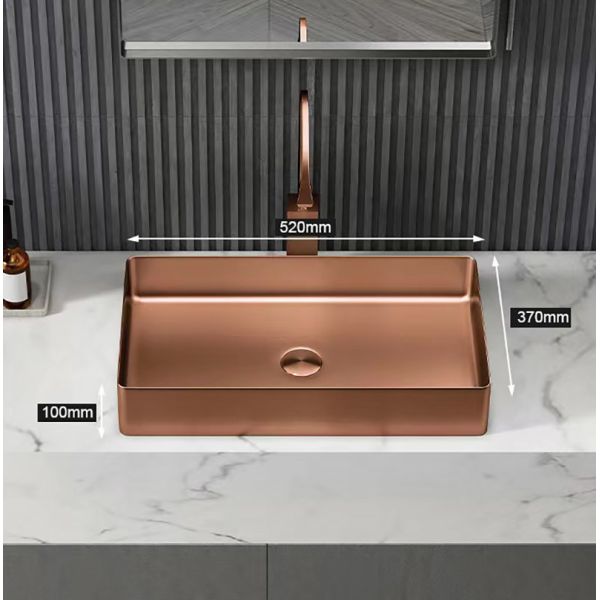 Stainless Steel 304 Luxury Vessel Sinks , Bathroom Wash Sink With Nano Plating PVD Brushed