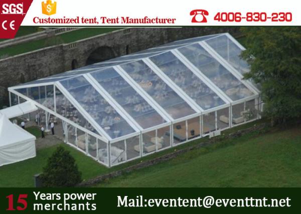 Clear Outdoor Tent For wedding event party , Outdoor Waterproof Tent 20 Meter