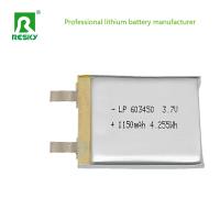 Batterie solaire au lithium polymère 3.7V 603450 1200mAh pour alarme d'ascenseur