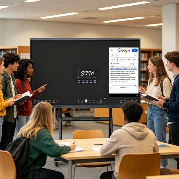 ETTO AI Education Board 4K Interactive Smart Display with AI Tracking Camera and TÜV Low Blue Light