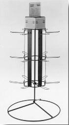 Custom Made Countertop Pegboard Spinner Rack Display With Hooks Round Wire Base