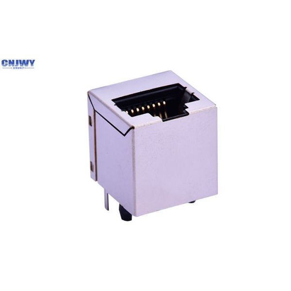 Single Port Rj45 Network Connector 10P8C 180 Degree Rated Current 1.5A