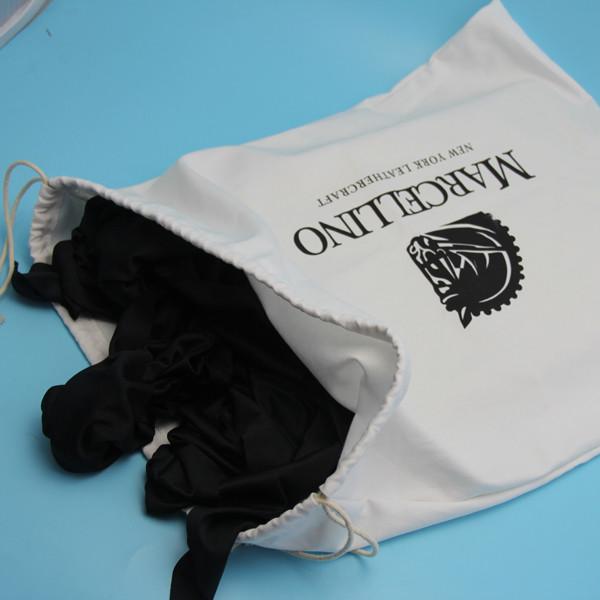 Cotton Packaging Drawstring Bag Portable Dust Pouch For Jewelry / Shoes