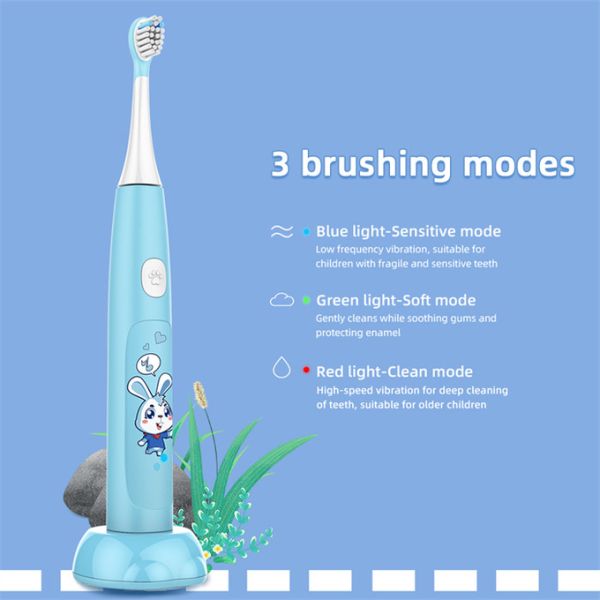 Soft Bristles Cute Cartoon Electric Toothbrush IPX7 Girl Childs Junior Electric Toothbrush