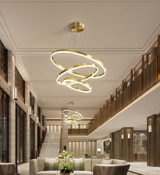 Metal LED Modern Ring Light For Living room Bedroom