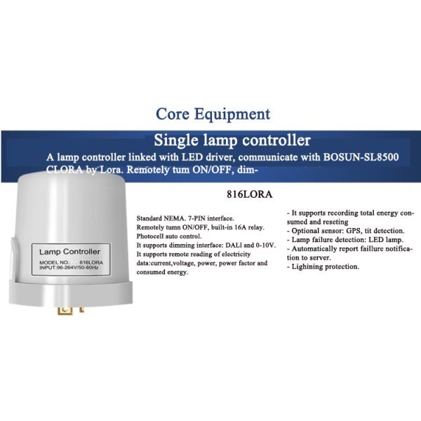 IP66 Waterproof Smart LED Street Light with 100000 Hour Lifespan and LoRa-WAN IoT for Outdoor Solar Lighting