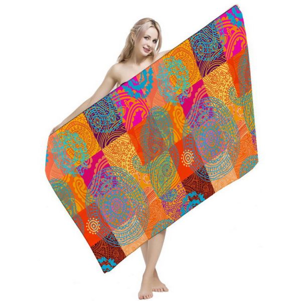 Commercial Cool Beach Towels , Embroidered Beach Towels Smooth Surface