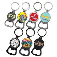 Logo personnalisé ouvre-bouteille magnétique porte-clés en alliage de zinc métallique ouvre-bière émail