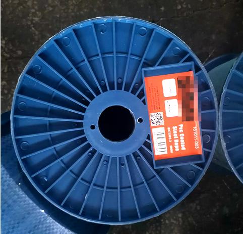 Câble métallique en acier galvanisé revêtu de vinyle transparent pour la protection de la sécurité et la liaison, 3,0 mm x 300 m