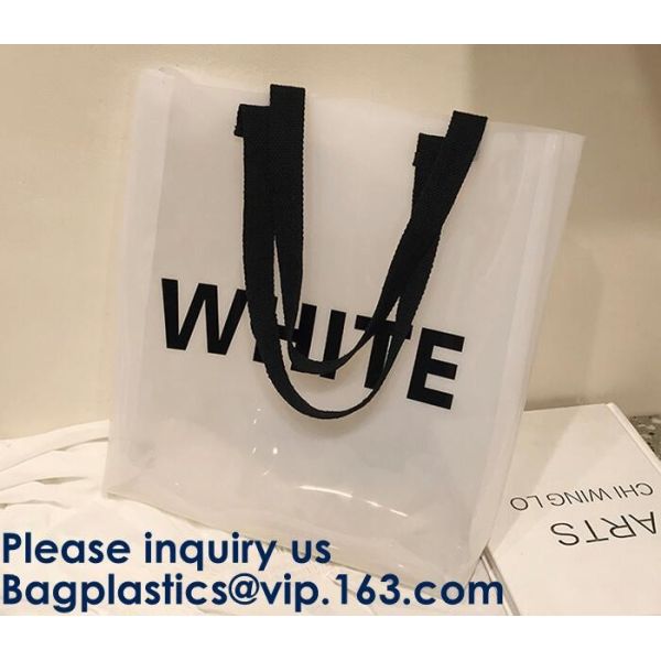 Clear Shopping Bag PVC Handbag Fashion Big Bags Jelly Package Large Transparent Tote Bag Shoulder Bag Leisure Beach Bag