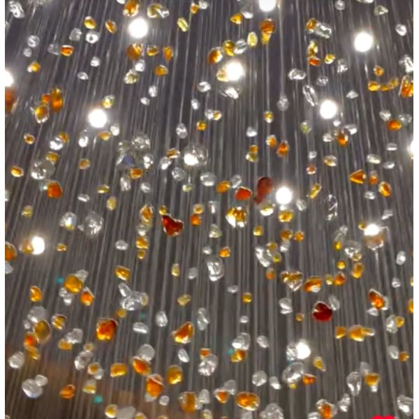 Modern Minimalist Restaurant Lights Designer Model Room Lighting Villa Large Glass Chandeliers