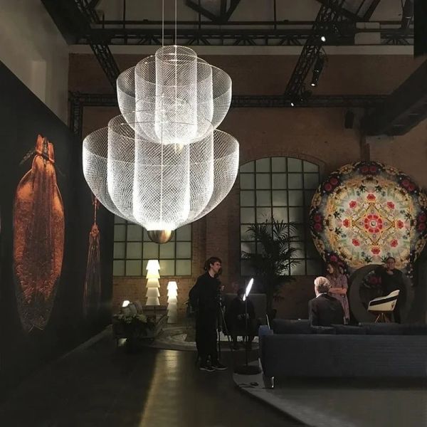 Postmodern Living Room Pendant Lamp Meshmatics Chandelier（WH-AP-614）