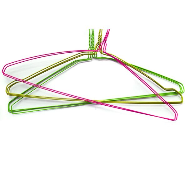 Durable 16 Inch 1.9mm Galvanized Wire Hangers For Dry Cleaner Silver Color