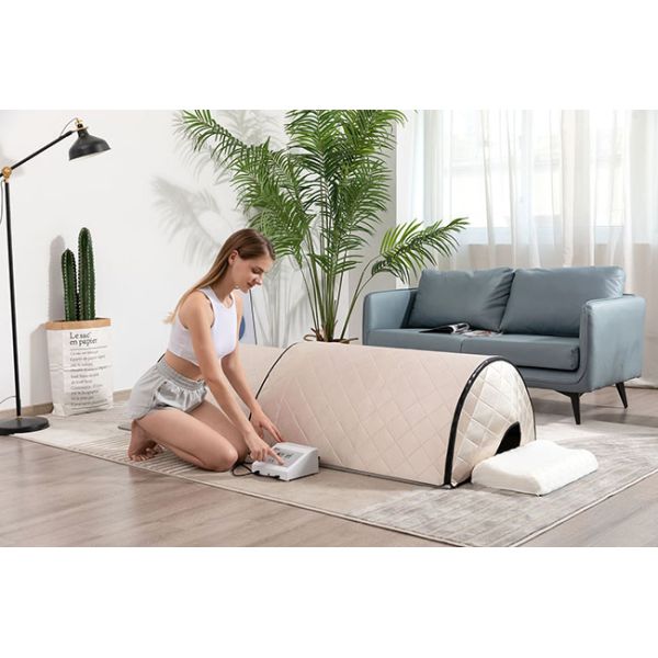 3 Heating Zone Low EMF Infrared Sauna Dome Health Care 1300W Fir Dome Sauna