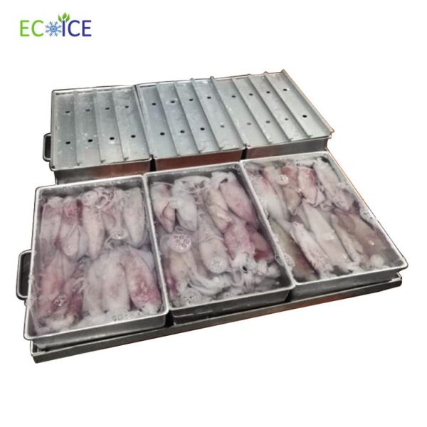 Food Grade Rectangular Aluminum Seafood Frozen Storage Box Container Freezing Tray