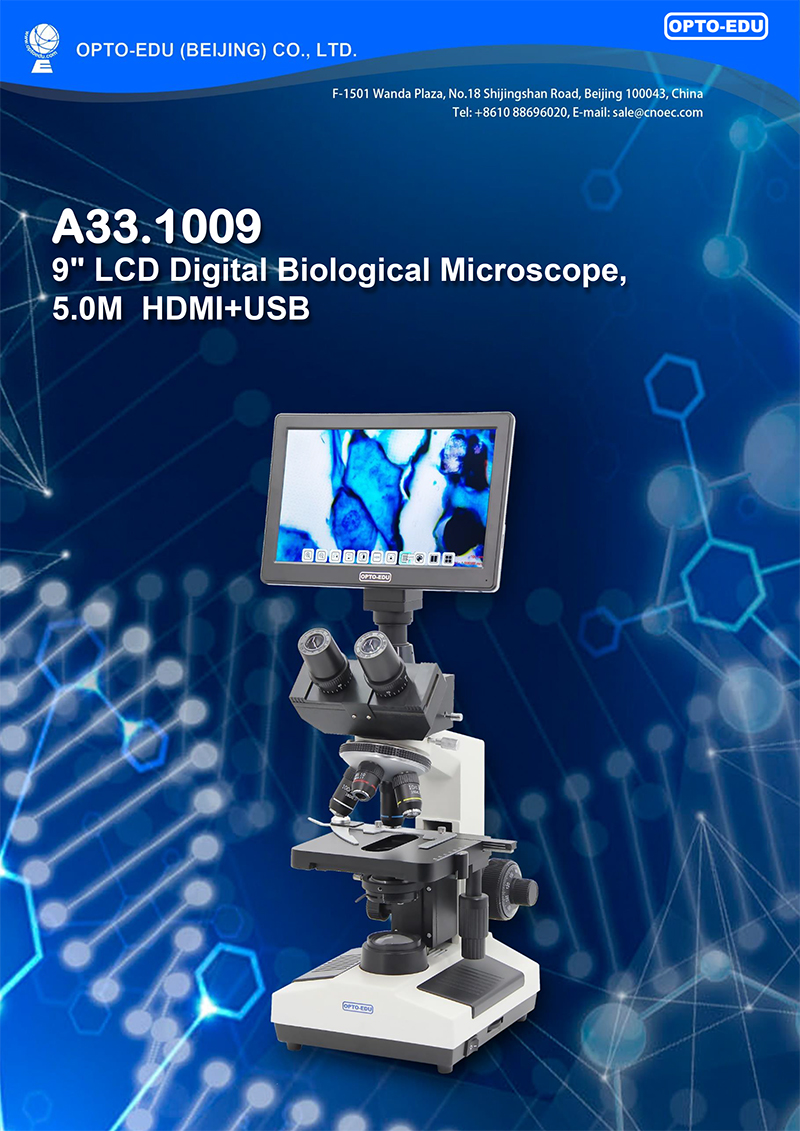 микроскоп A33.1009 студента 1600x Trinocular биологический с конденсатором N.A.1.25
