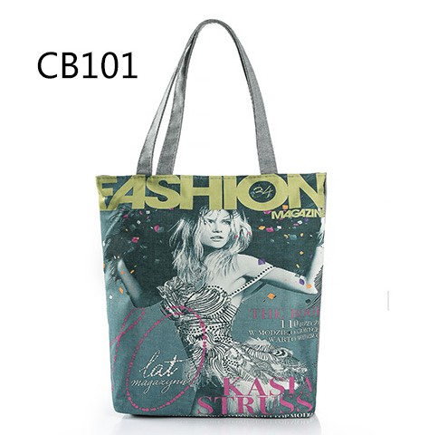 New female beauty magazine printed canvas shoulder bag woman