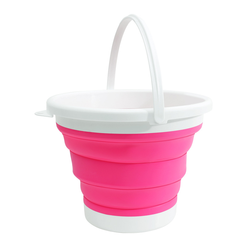 High Quality Portable Folding Children's Outdoor Fishing & Travel Multi-Purpose Bucket Silicone Plastic Water Bucket