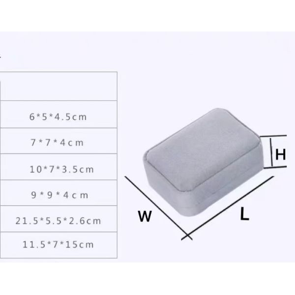 Серый цвет небесно-голубого помоха повторно использовал шкатулки для драгоценностей бумаги 6cm*5cm*4.5cm