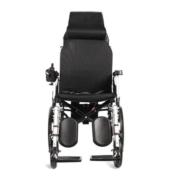 High Strength Steel Folding Electric Wheelchair for Elderly with Lead Acid Batteries Portable and Lightweight