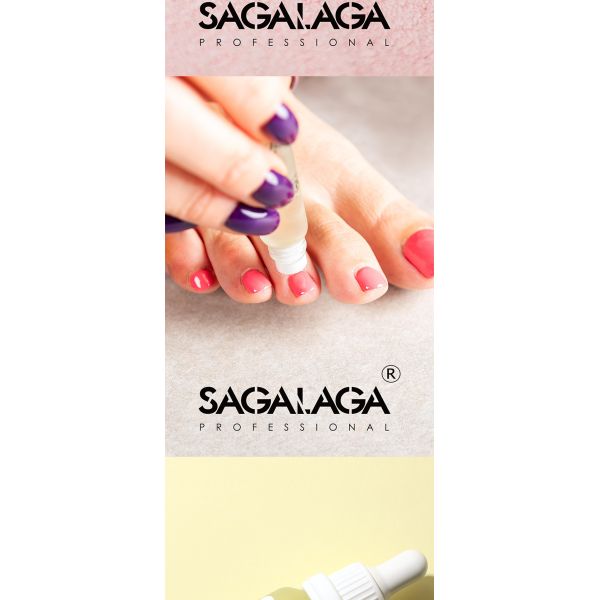 SAGALAGA Récipient de bouteille d'huile à cuticules vide écologique personnalisé pour l'huile à ongles et l'huile à cuticules