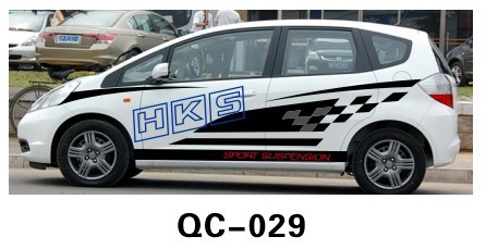 Car Body Sticker QC-029B / PVC Water Proof Car Decoration