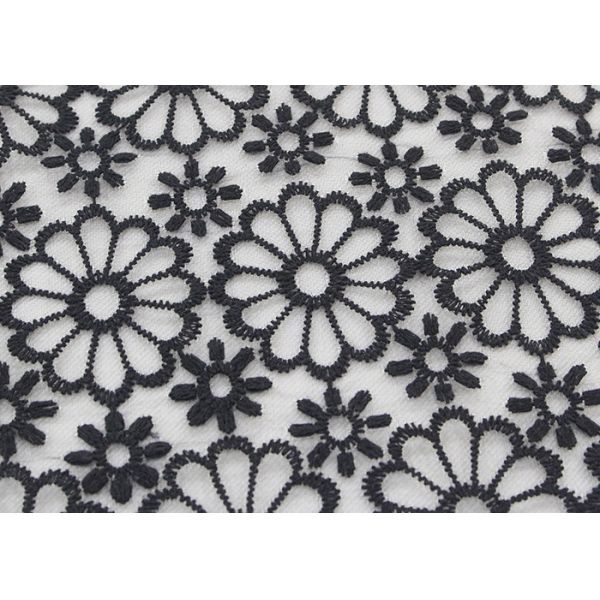 Вышитая умирая ткань полиэстера Органца шнурка ткани шнурка флористическая для платьев