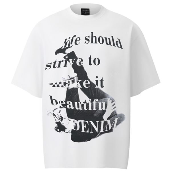Men's Hip Hop Style Skateboard T-Shirt Fashion Oversized Solid Pattern 100% 230g Heavy Cotton Breathable Eco-friendly Digital