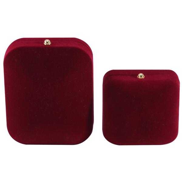 Red Velvet Flocked Jewelry Package for Customized Bracelets Earrings and Necklaces