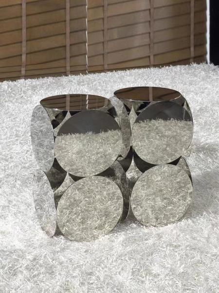Elegant Nordic Design Coffee Table , Aesthetic Stainless Steel Side Table