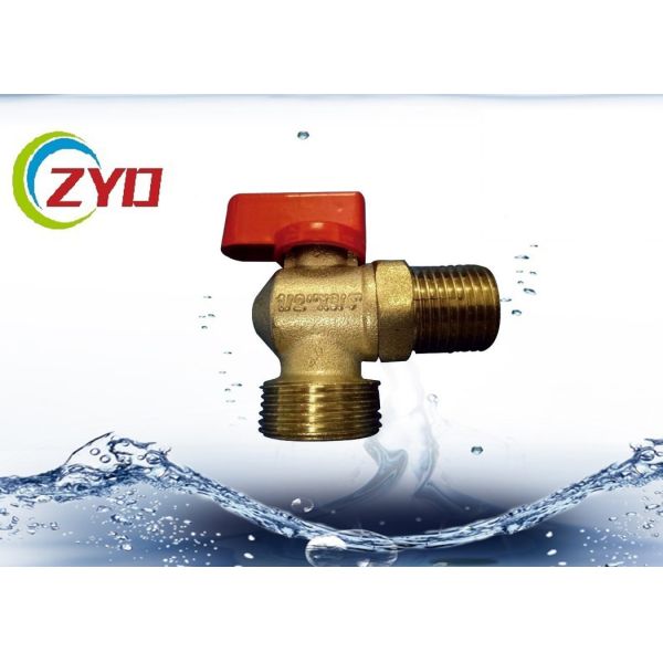 M1 2 M3 4 Nickel Plated Plumbing Angle Valve , Level Side Handle Brass Water Valve