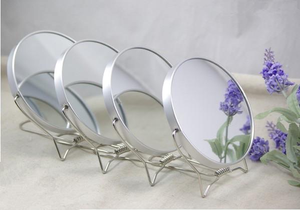 Desktop Double sides metal cosmetic mirror,Silver Plating Makeup Mirror