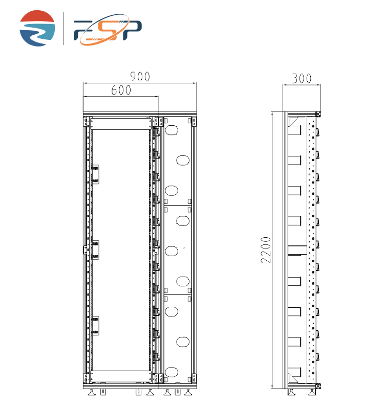 FTTH 19-дюймовый серебряный/серый открытый стеллаж Алюминиевый профиль Оптическая волокна распределительная рама ODF