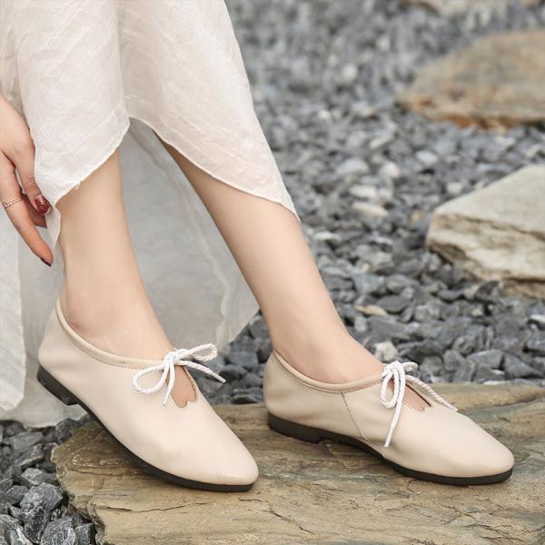 S266 New simple and versatile pointed toe leather shoes handmade lace-up women's shoes manufacturers