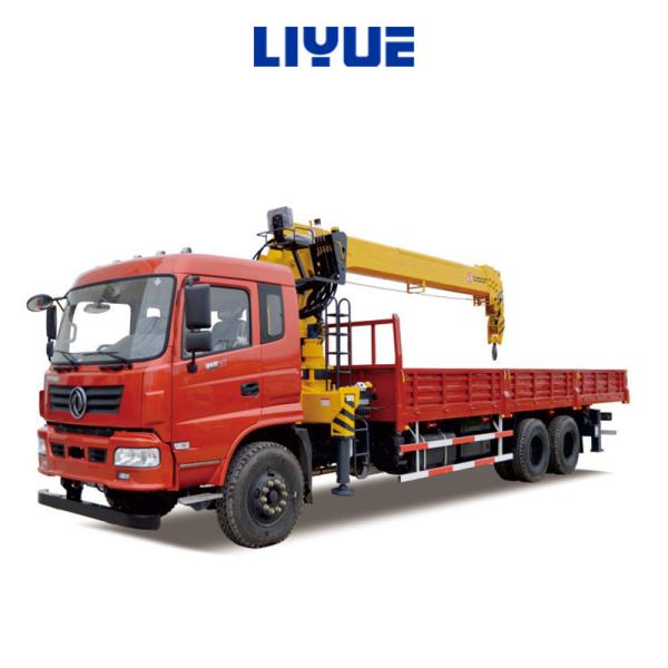 14ton Dongfeng Truck Mounted Mobile Cranes With 4 Telescoping Straight Arm