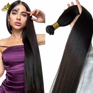 Human Hair 100% Straight Bundles 100g Natural Black Virgin Human Hair Bundles 