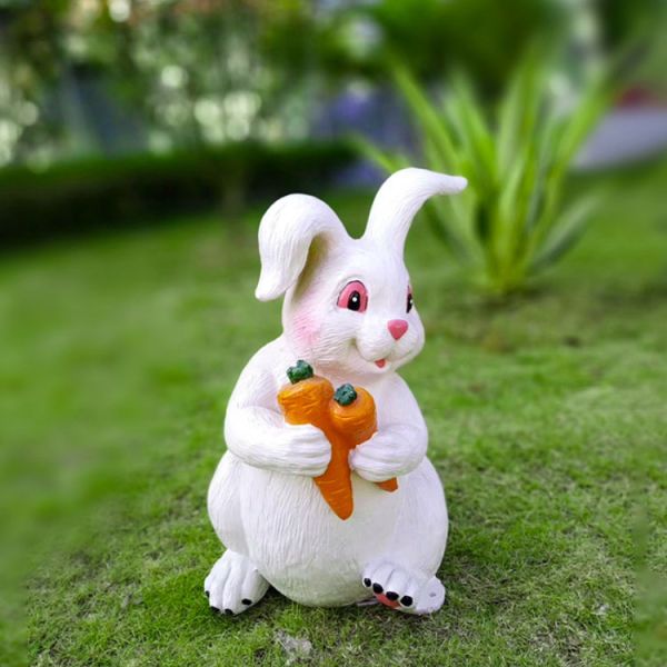 Resin rabbit lights garden landscape lawn lamp park scenic spot cartoon animal grassland beautiful bright lamp
