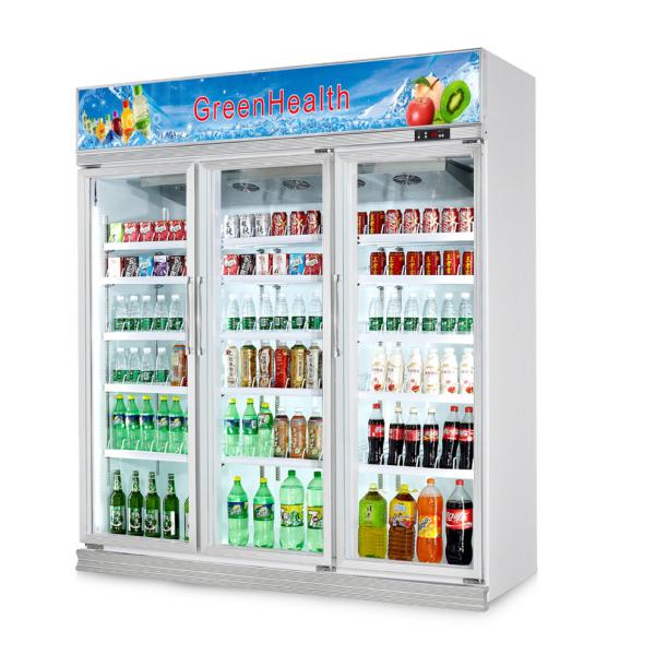 Refrigerador comercial ereto da bebida da porta de vidro para o supermercado