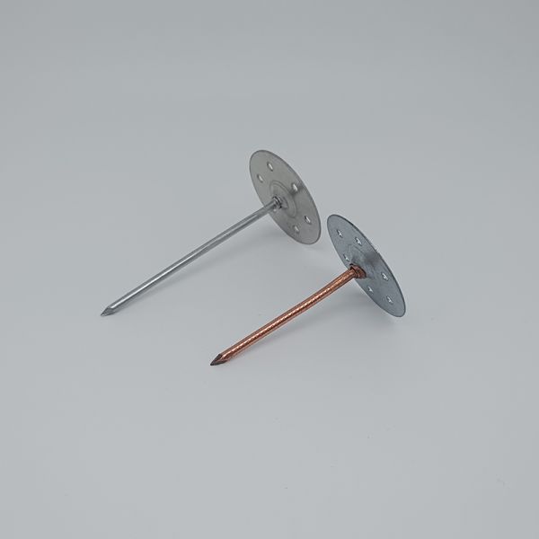 Zinc Plated Self Adhesive Insulation Stick Pins 20mm-300mm With Washer