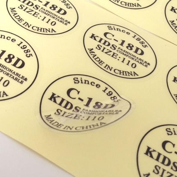 Hot Foil Stamping Clear Vinyl Self Adhesive Sticky Labels