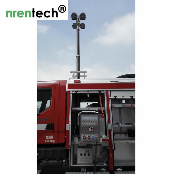 Fire Tender Mounted 7.6m Telescopic Mast Light Tower/ Pneumatic Telescopic Mast