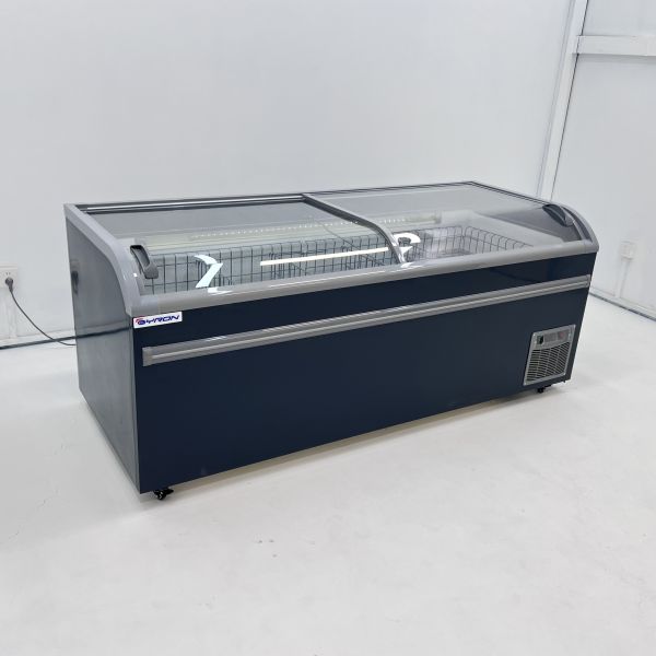 Commercial Display EU Island Chest Freezer Manual Temperature Control
