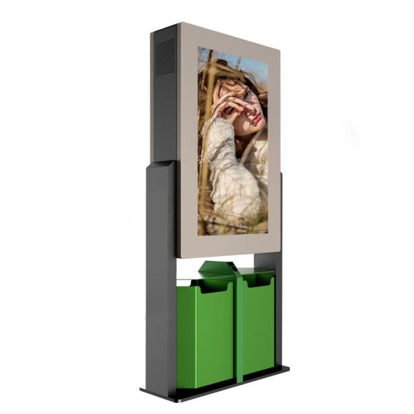 65 Smart Outdoor Interactive Kiosk IP65 Tempered Glass Free Standing