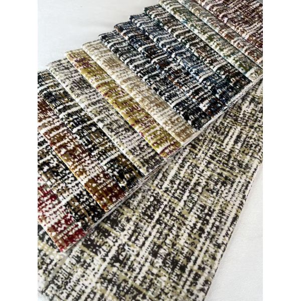 100%Polyester Cut Pile Multi-color Jacquard Velvet Fabric For Sofa