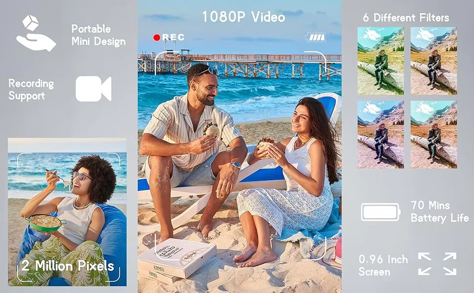 Mini Digital Camera For Instant Sharing Photos 0.96nch Screen DC26 Mini Camera